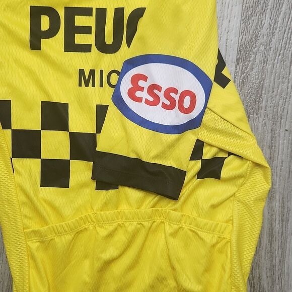 Peugeot Michelin Esso Cycling Yellow Jersy M - Picture 3 of 4
